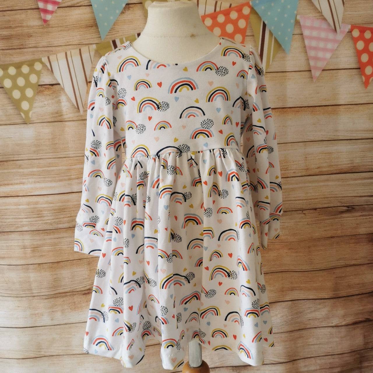 Long sleeve rainbow clearance dress