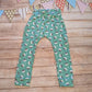 Adorable mint penguins organic harem pants. Handmade using organic mint penguins cotton jersey.