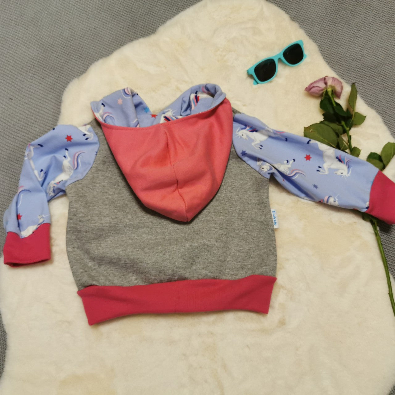 Mountain Pass Hoodie or Sherpa Lined Hoodie - Unicorns & Mint Heart