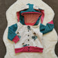 Reversible Popper Hoodie or Sleeveless - Teal & Grey Ballerina Bunny / Pink & Monochrome Monsters