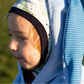 Danny wearing his light blue kids animals balaclava.