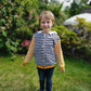 Reversible Popper Hoodie - Colourful Rainbows & Striped/Yellow